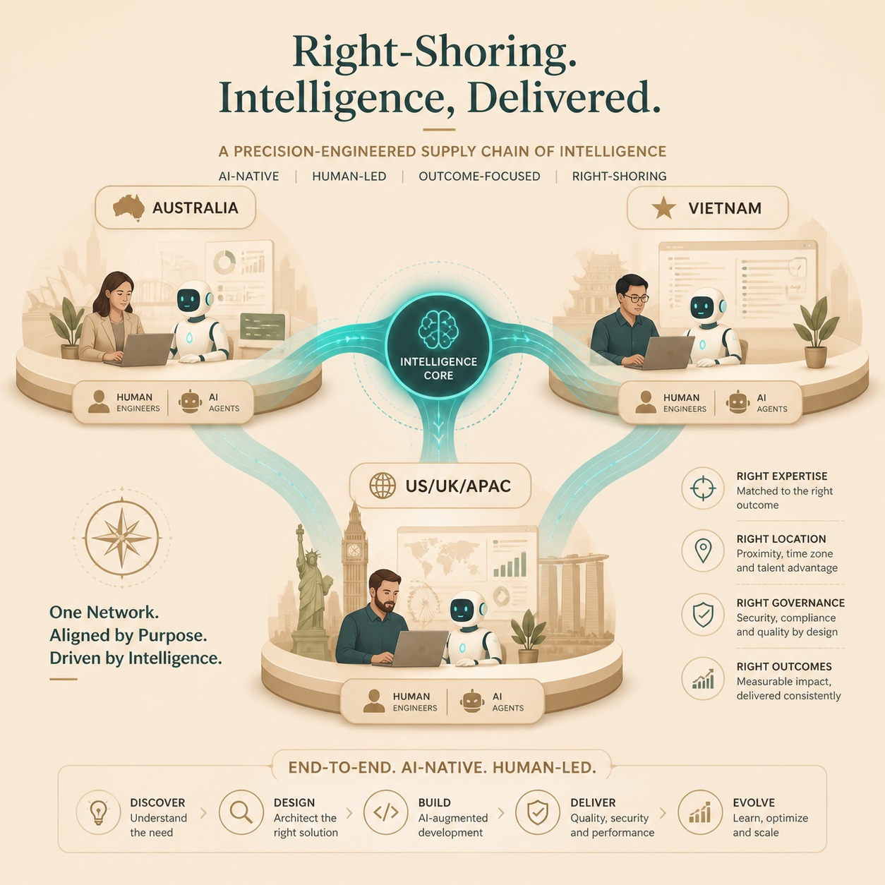 Right-shoring software delivery — Australia, Vietnam, and global teams connected